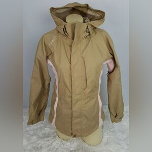 Burton Tan and Pink Light Weight Snowboarding or Ski Jacket